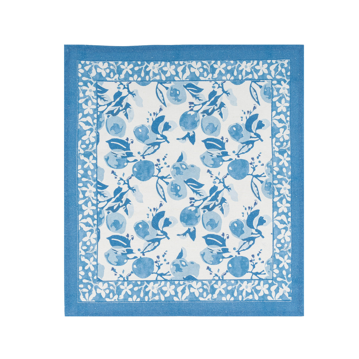 Citron Napkins in Bleu, Set of 6
