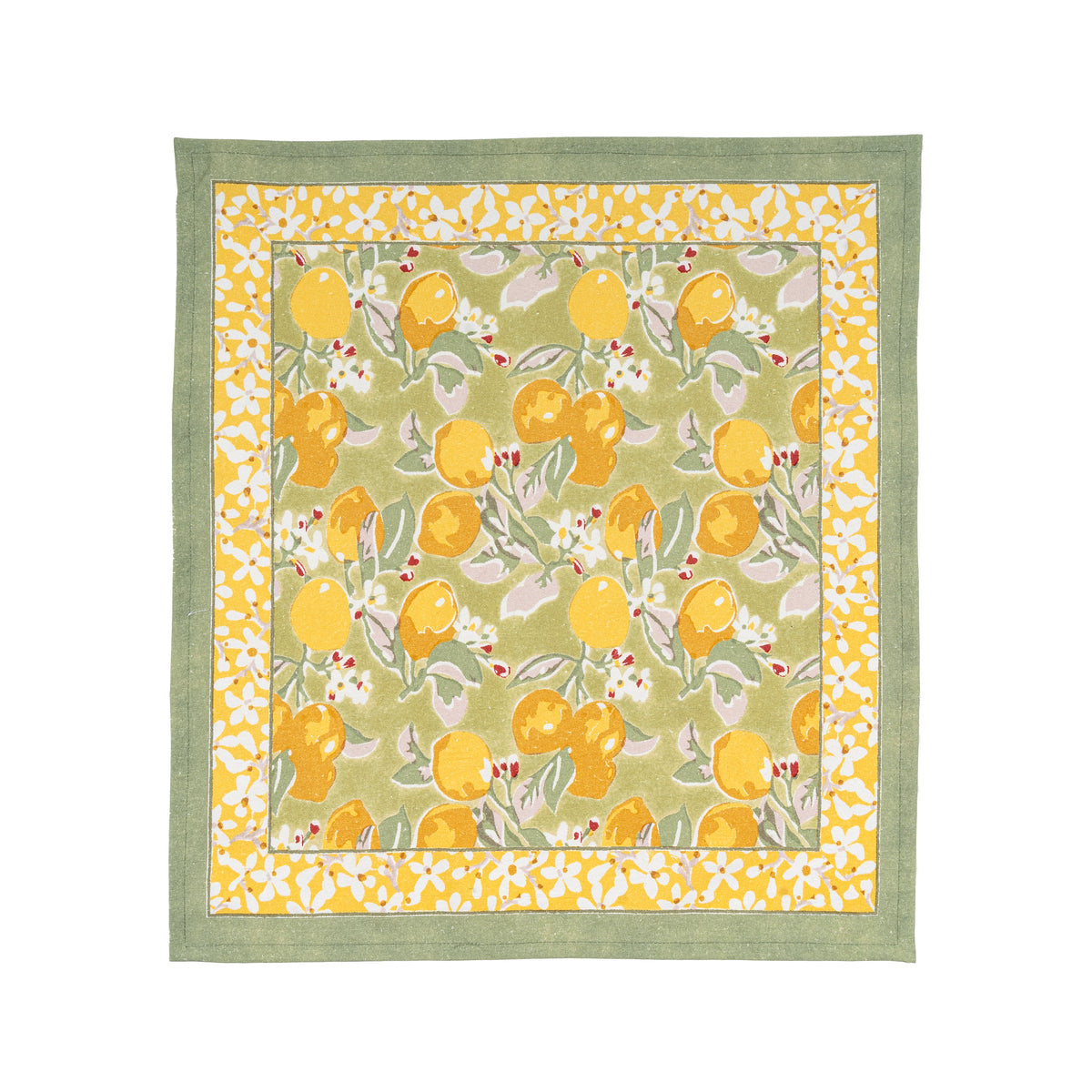 Citron Napkins in Vert & Yellow, Set of 6