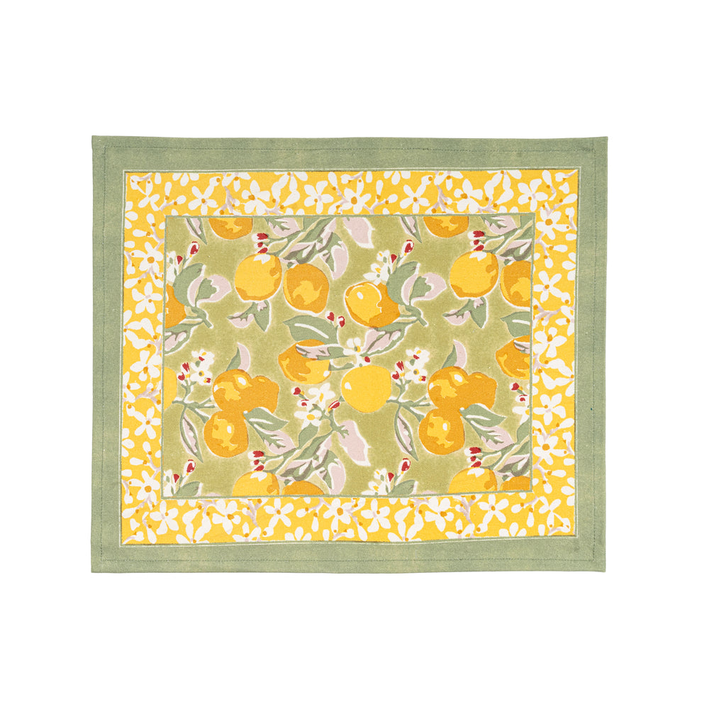 Citron Mats in Vert & Yellow, Set of 6