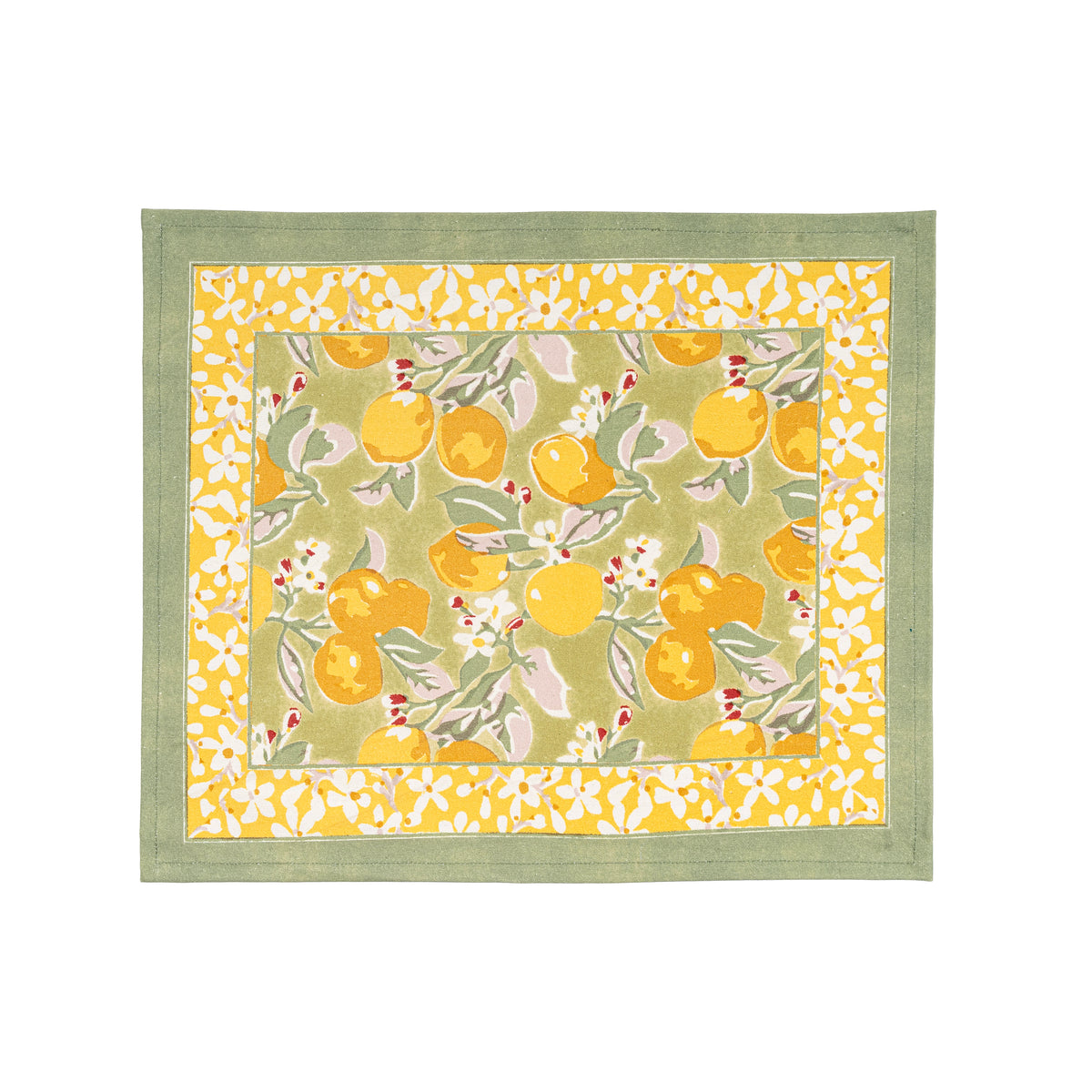 Citron Mats in Vert & Yellow, Set of 6