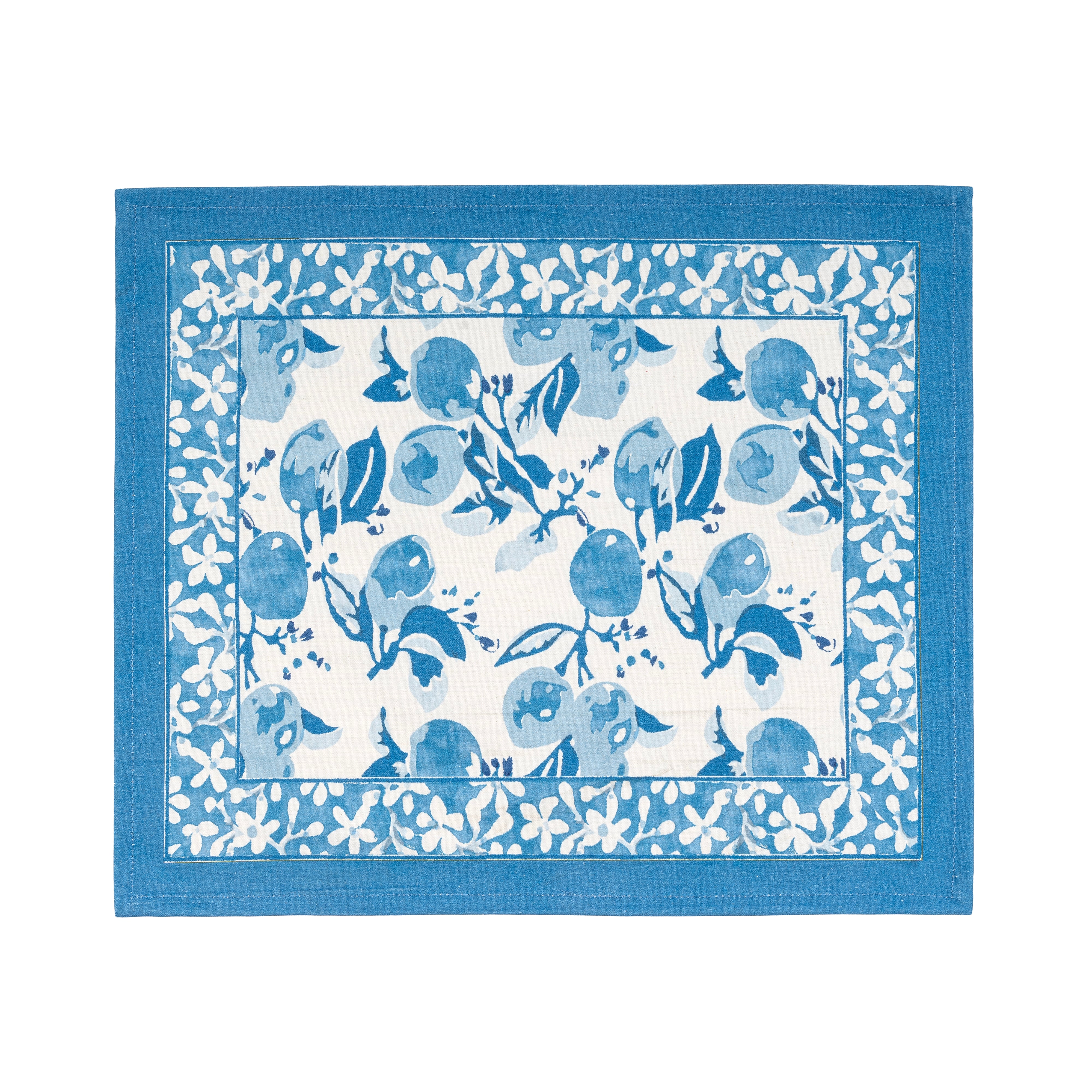 Citron Mats in Bleu, Set of 6