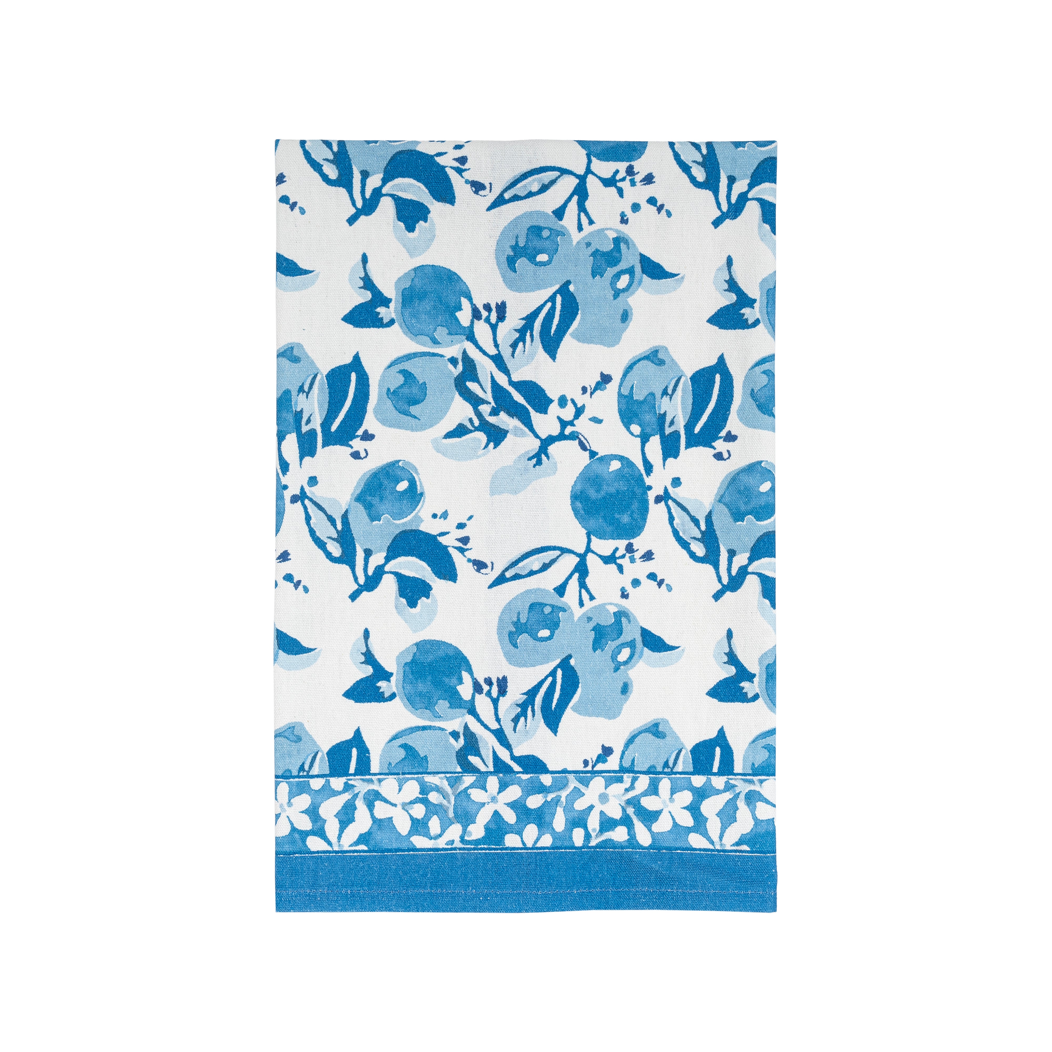Citron Tea Towels in Bleu, Set of 3
