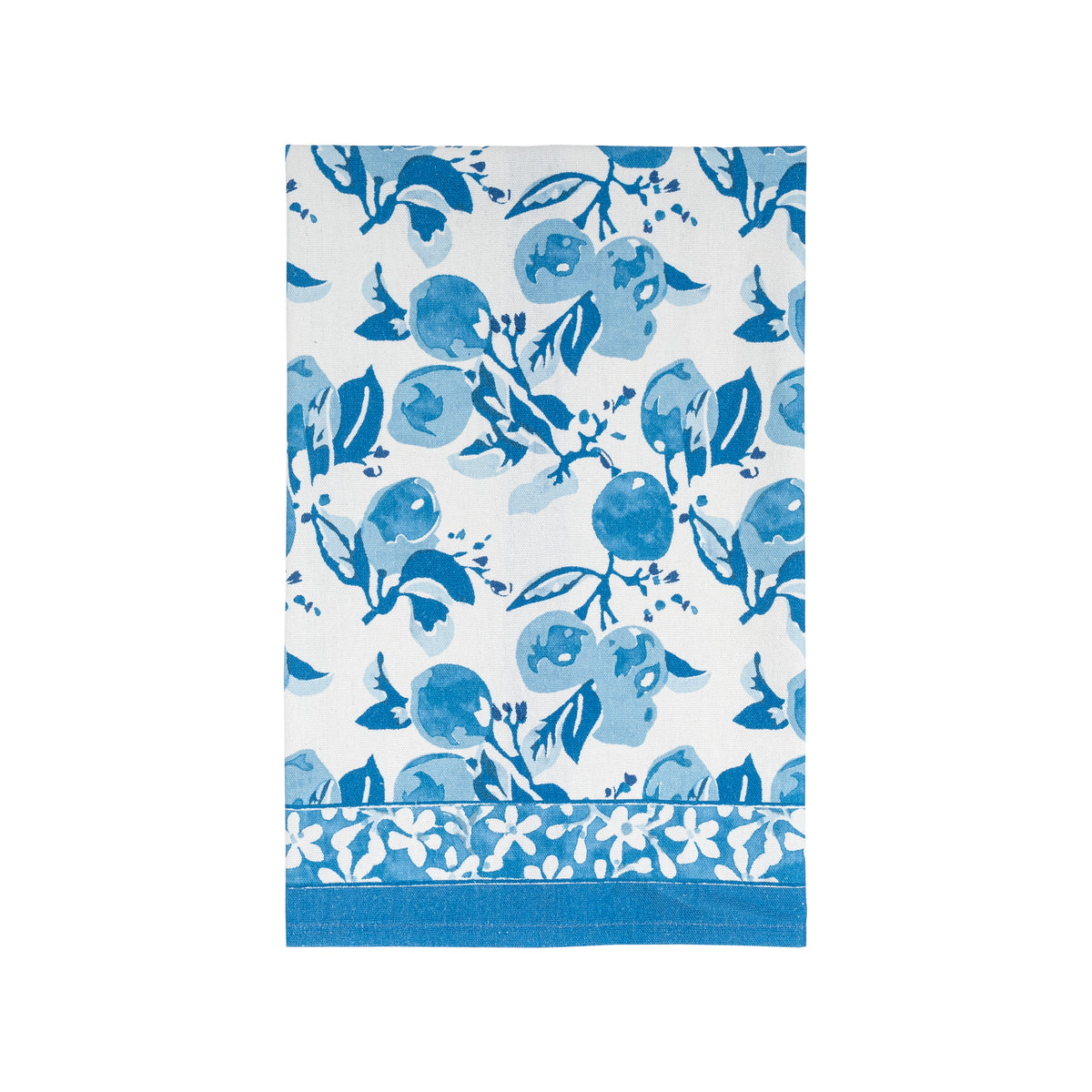 Citron Tea Towels in Bleu, Set of 3