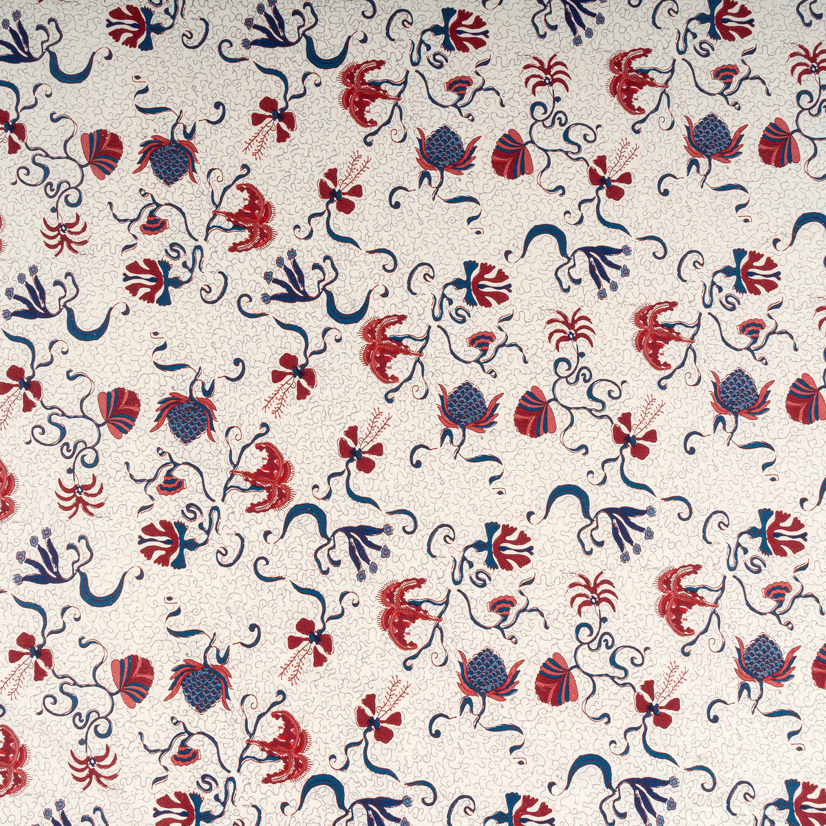 Fleur Des Indes Tablecloth in Blue & Red