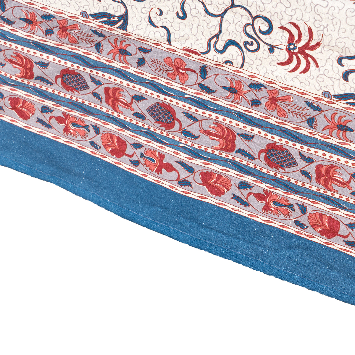 Fleur Des Indes Tablecloth in Blue & Red