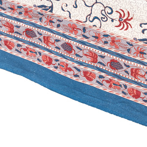 Fleur Des Indes Tablecloth in Blue & Red