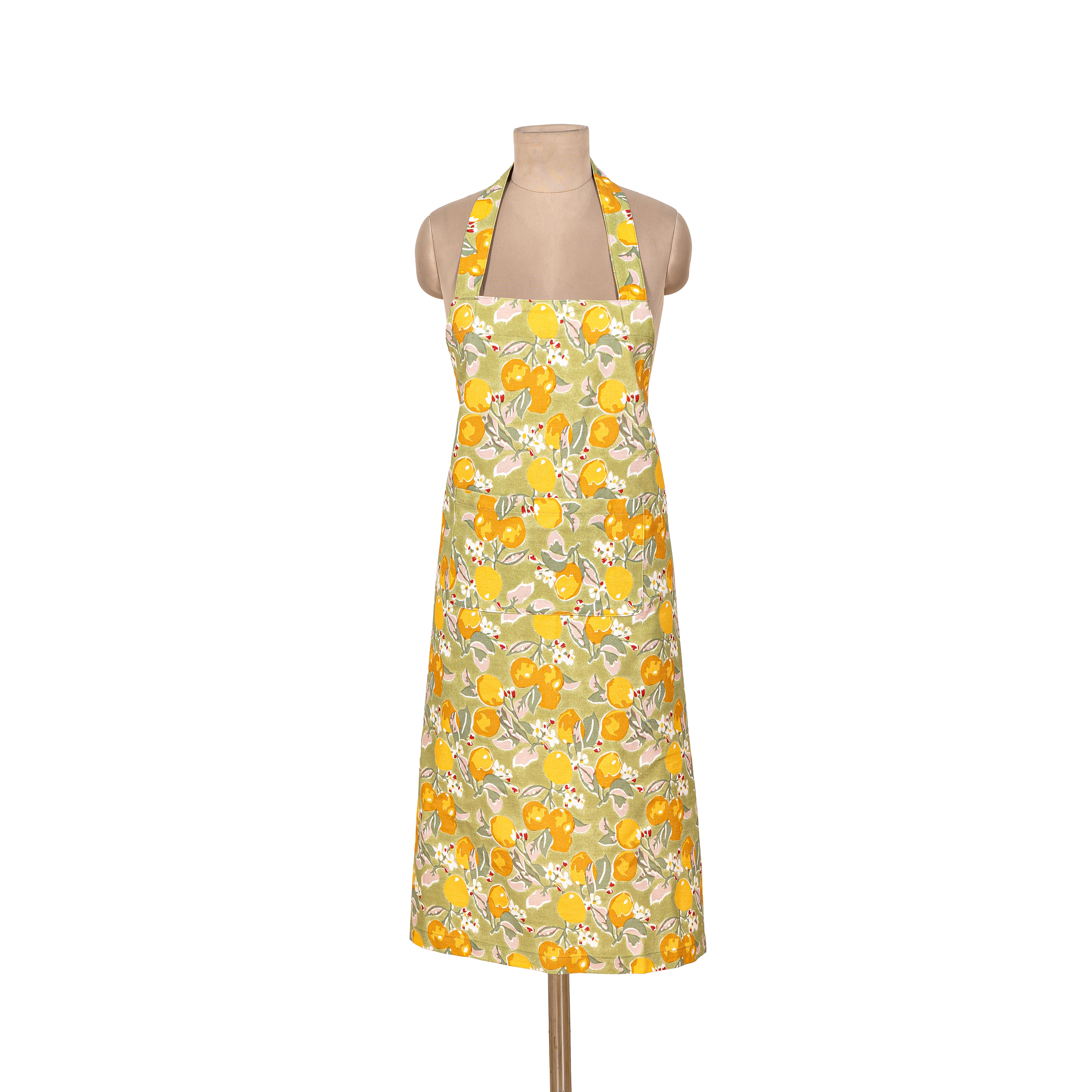 Citron Apron in Vert & Yellow