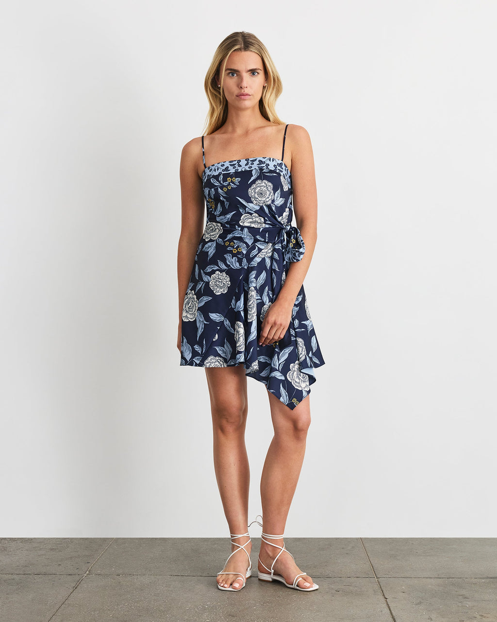 Antona Dress in Maritime Blue Multi Floral