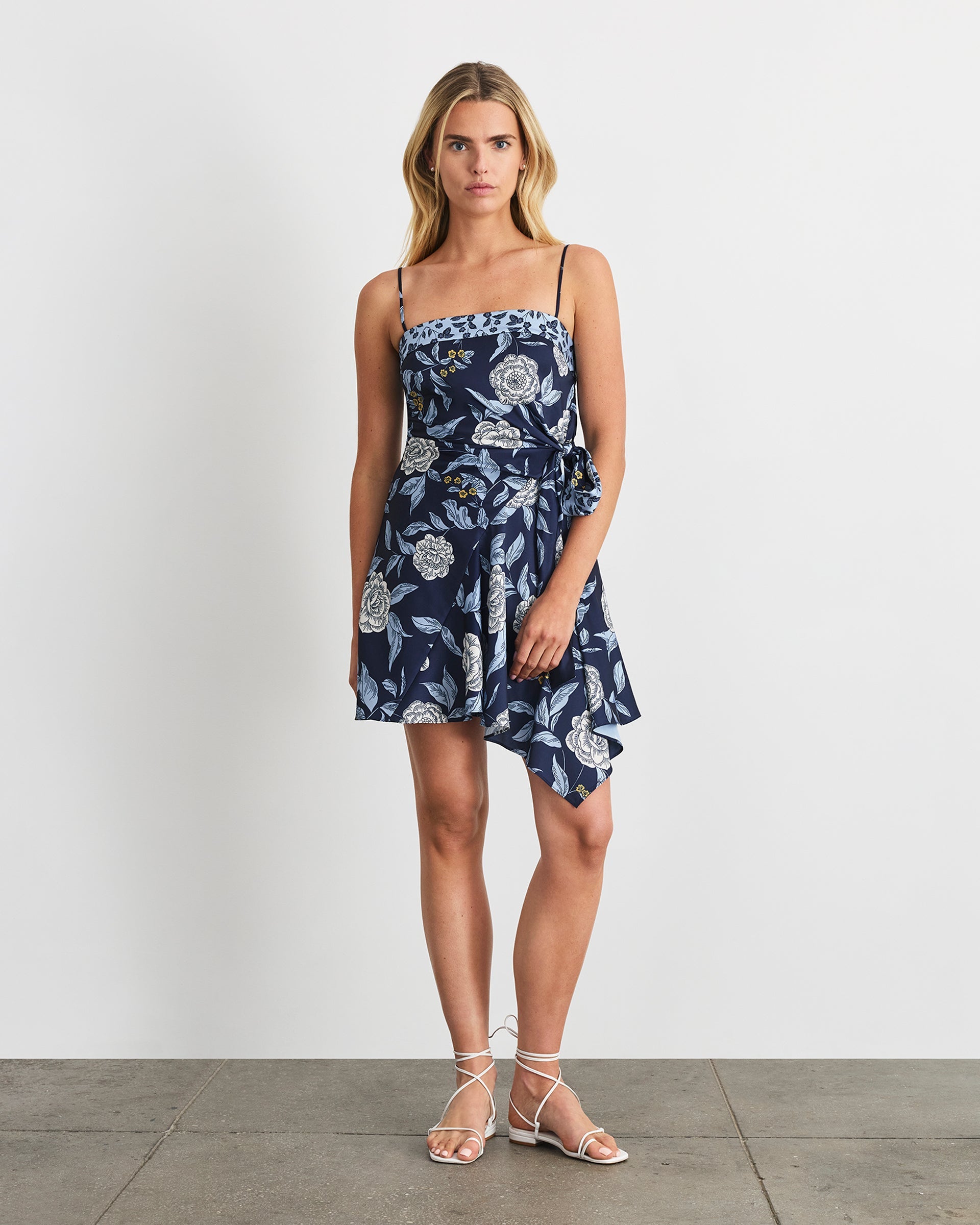Antona Dress in Maritime Blue Multi Floral