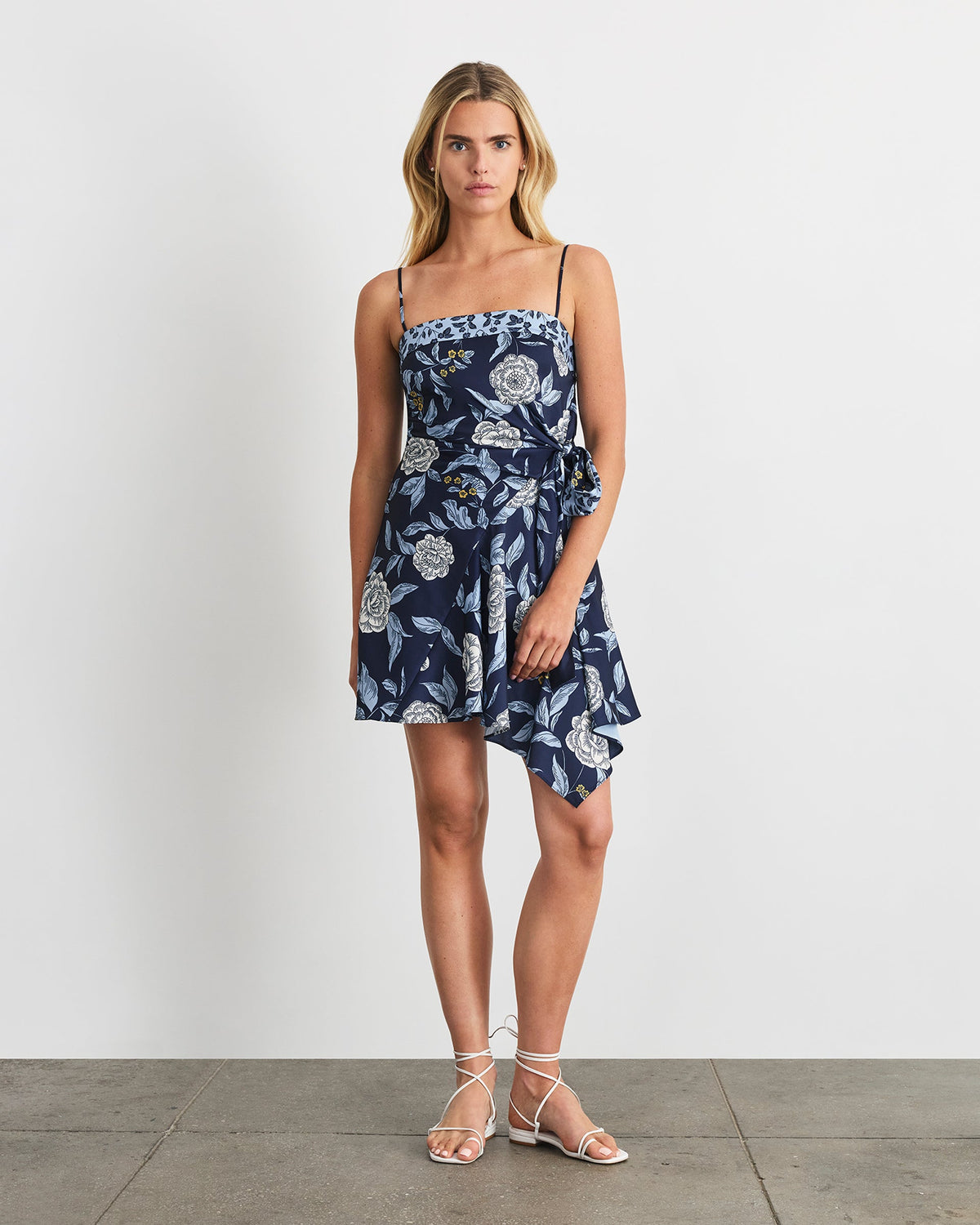 Antona Dress in Maritime Blue Multi Floral