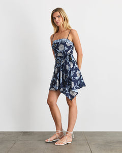 Antona Dress in Maritime Blue Multi Floral