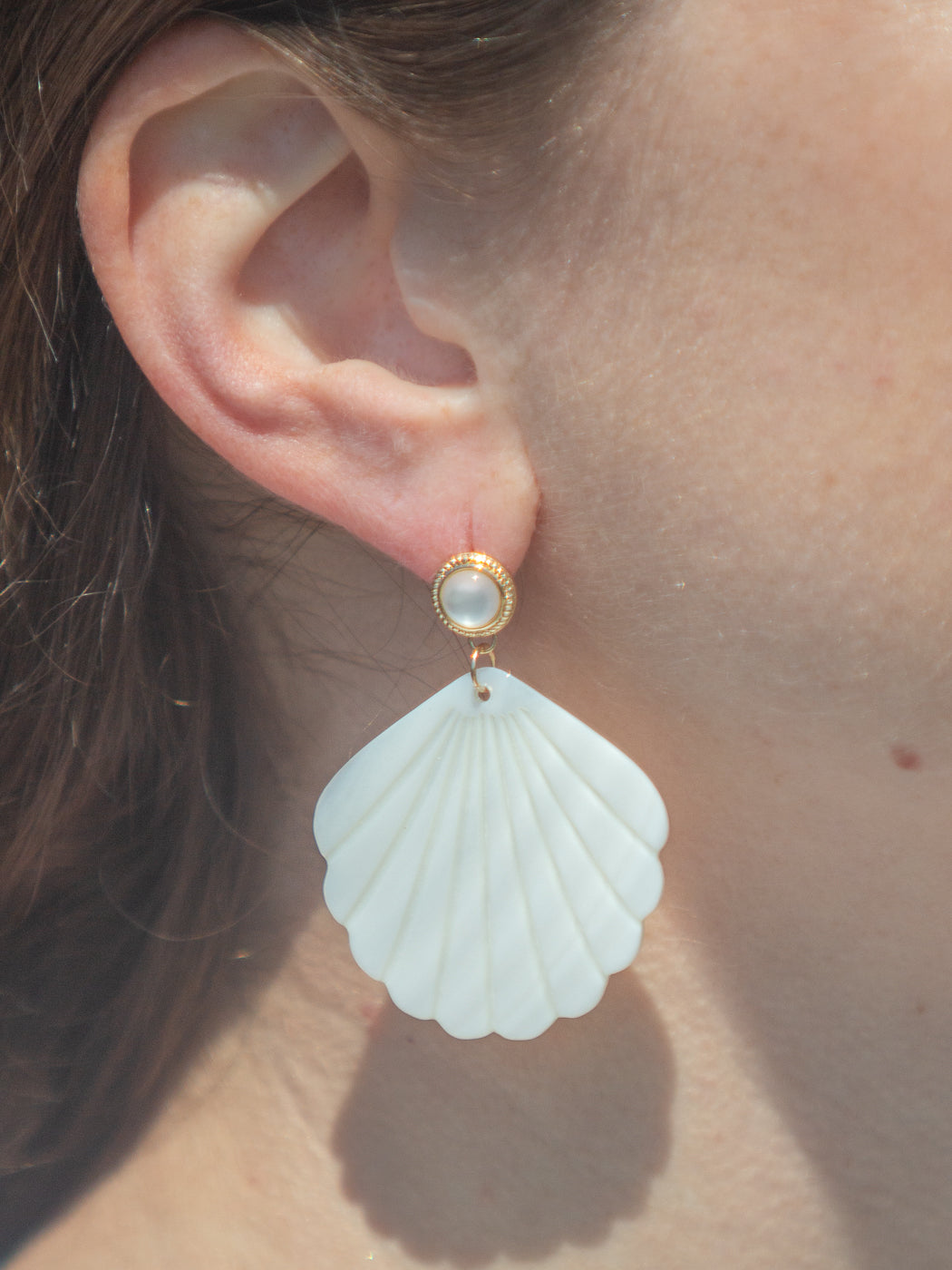 Anya Earrings in White