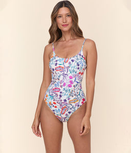 The Amalfi One Piece in Botanical Floral