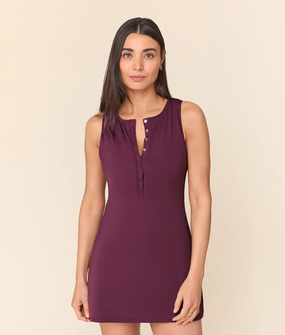 The Malibu Swim Dress - Eco Nylon - Sundried Violet