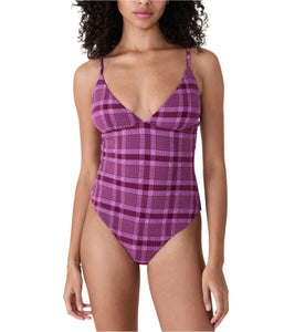 The Lanikai One Piece in Crocus Plaid