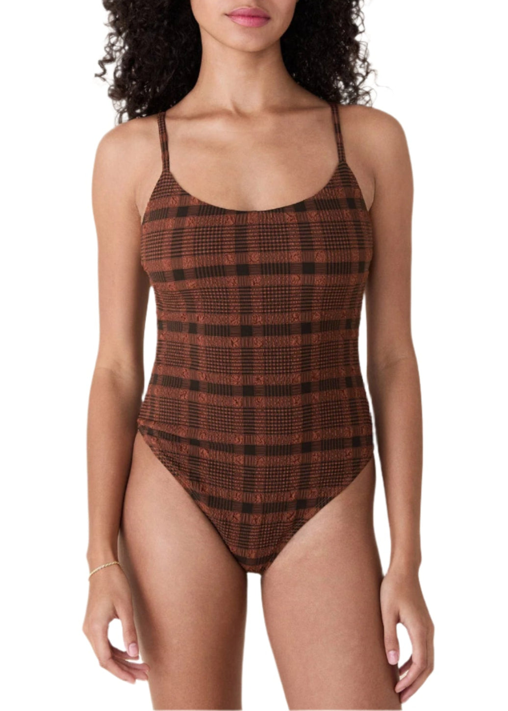The Amalfi One Piece in Sierra Plaid