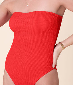 The Kauai One Piece Seersucker in Firecracker
