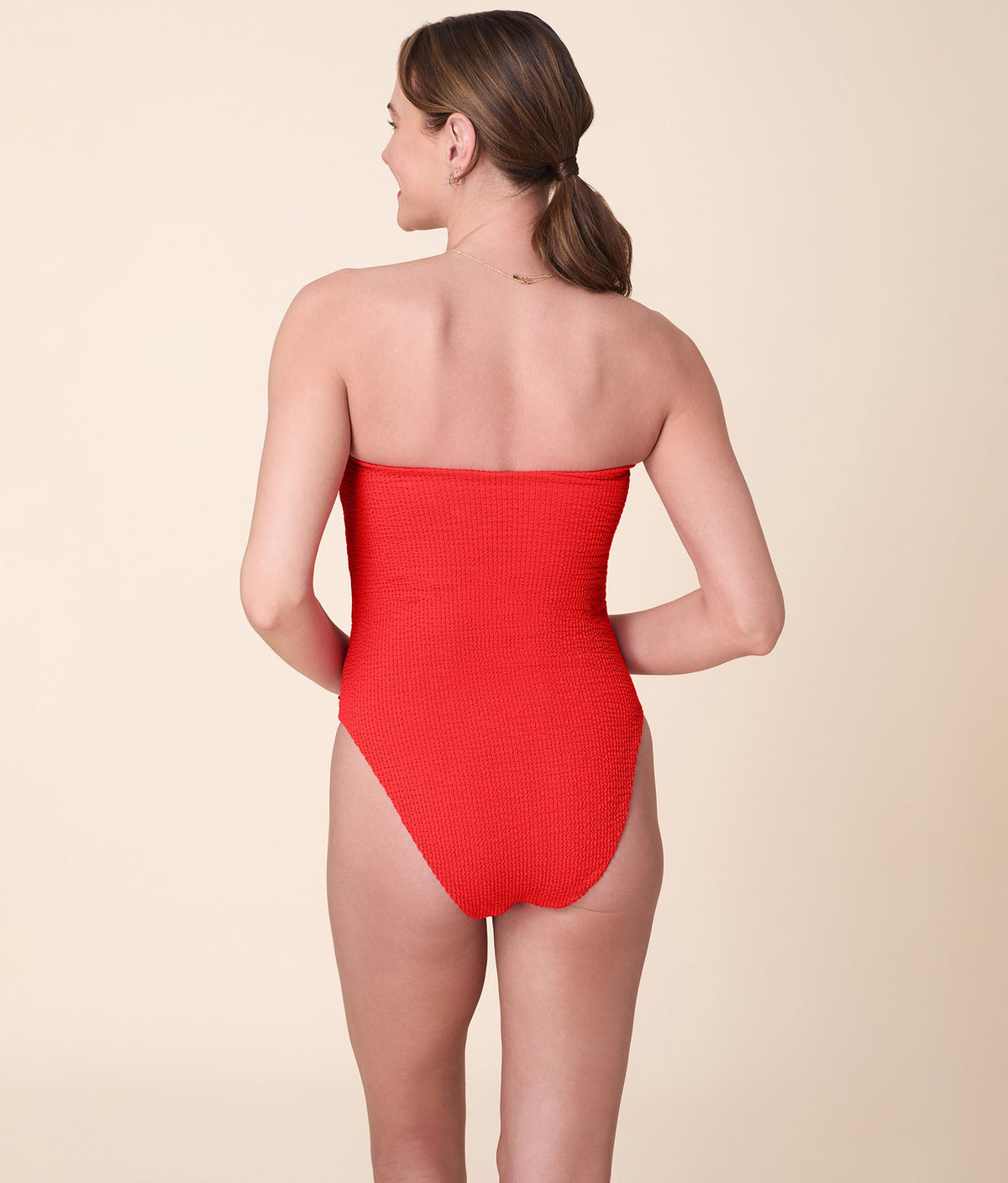The Kauai One Piece Seersucker in Firecracker