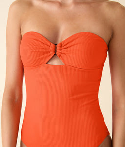 The Zoe One Piece in Vermillion