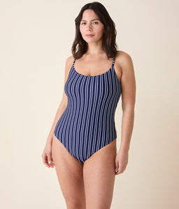 The Fiji One Piece Textured Stripe in Nautical