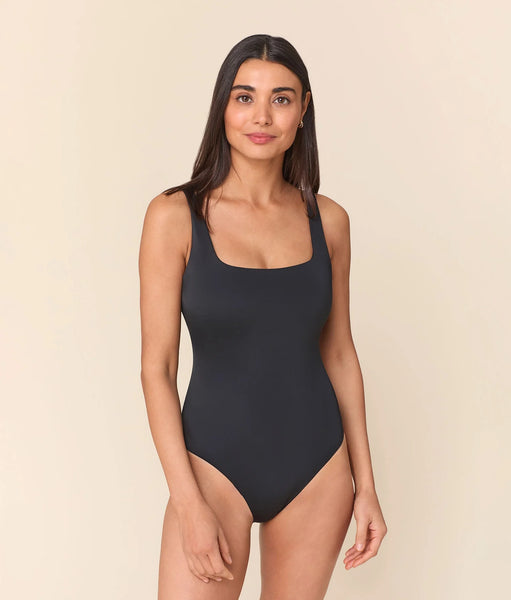 The Devon One-Piece in Eco Nylon Black Classic | Over The Moon