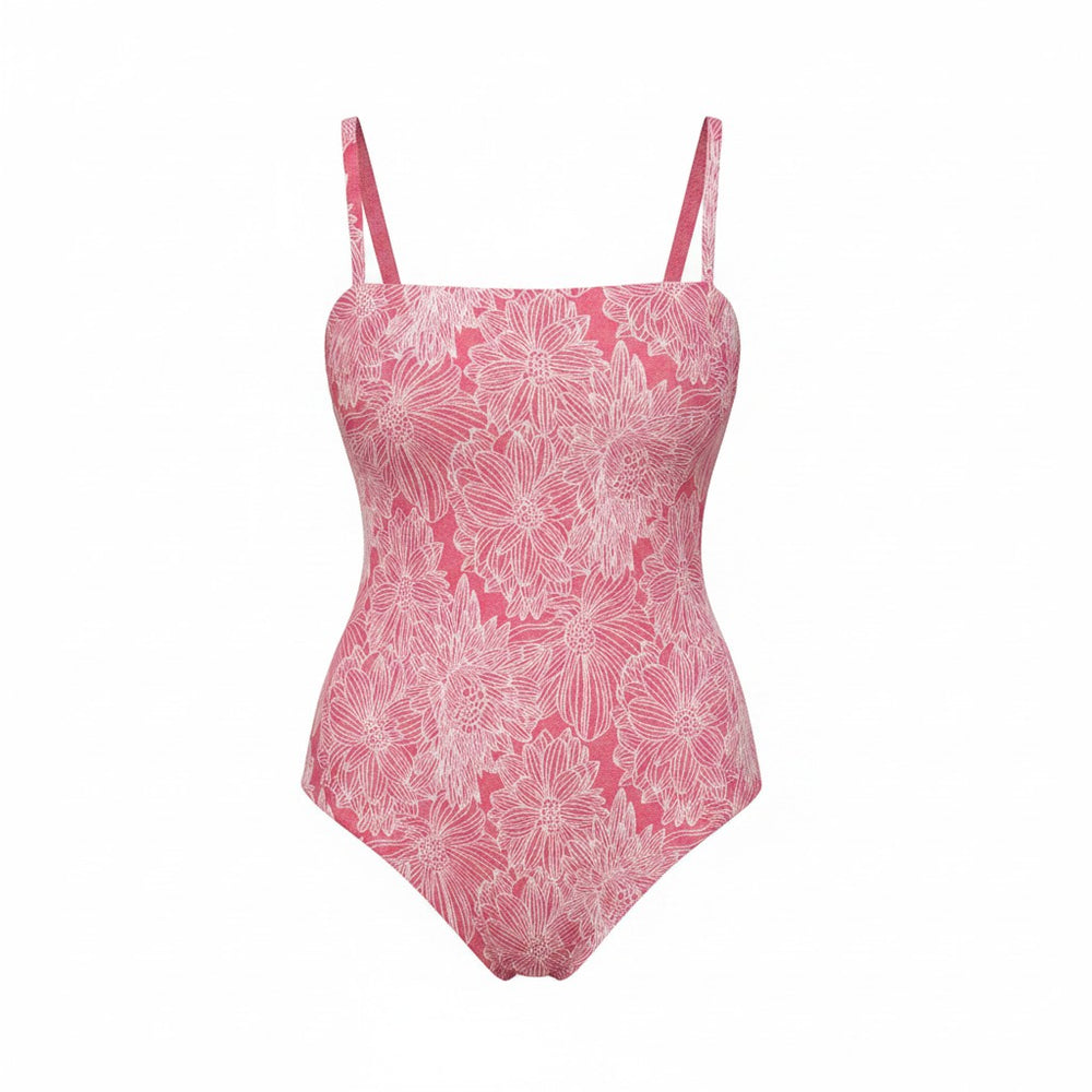 The Mersea One-Piece in Garden Jacquard Peachy Classic