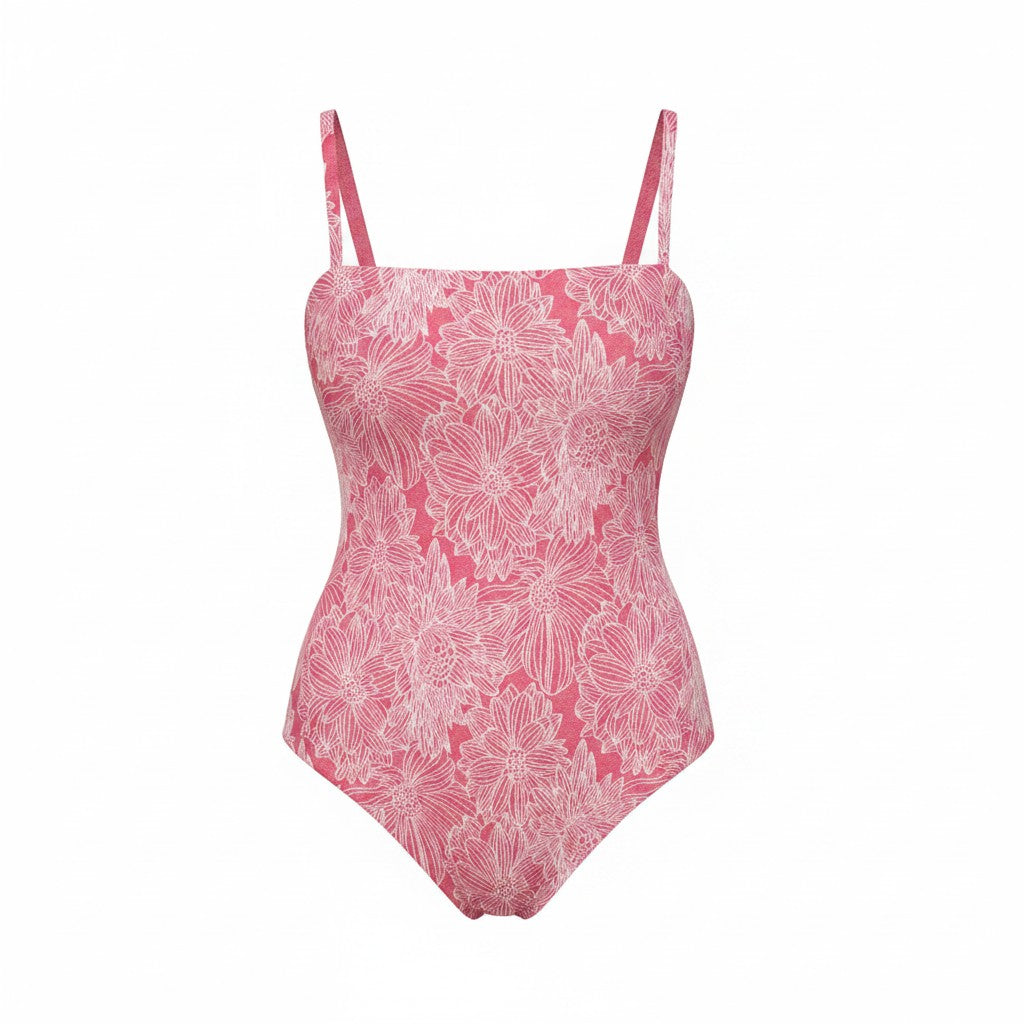 The Mersea One-Piece in Garden Jacquard Peachy Classic