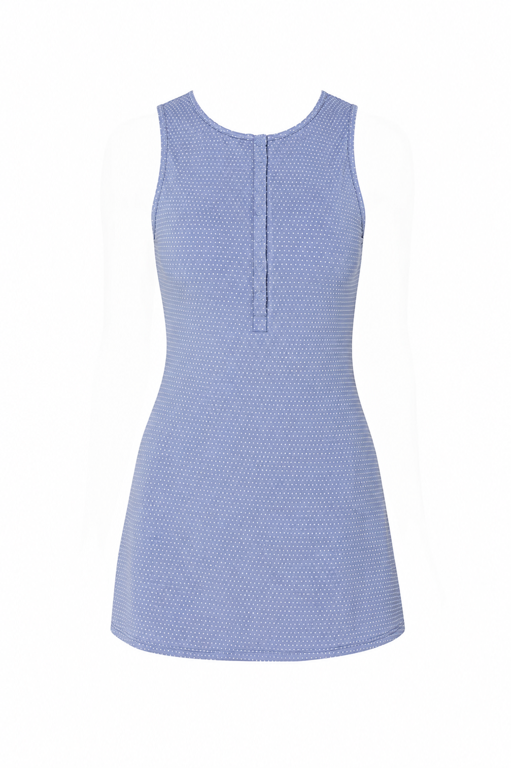The Malibu Swim Dress in Polka Dot Wisteria Classic