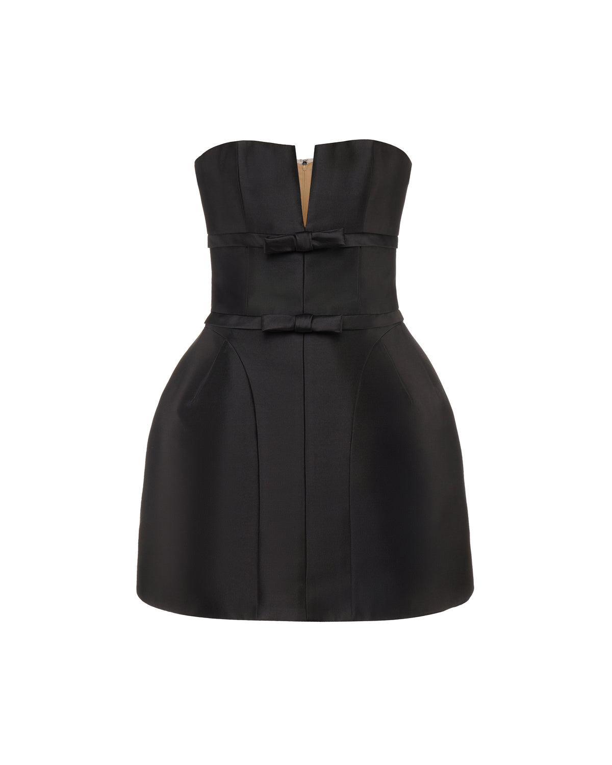 Ottilie Dress in Black Silk Wool