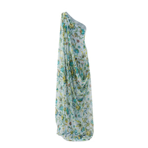Remy Dress in Sky Thistle Silk Chiffon