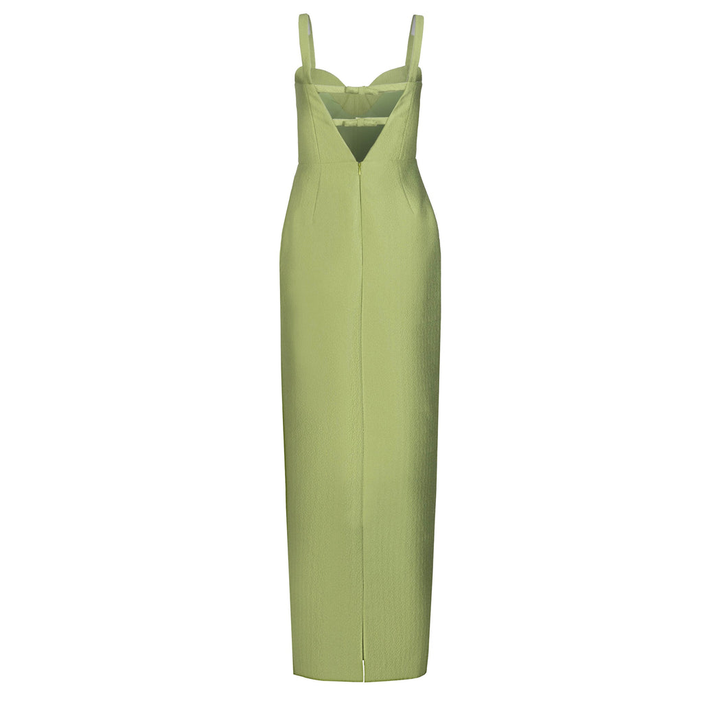 Allie Dress in Leaf Brocade