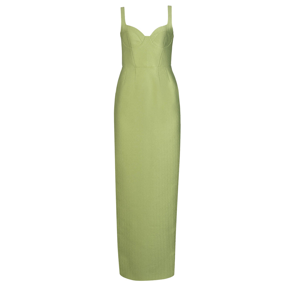 Allie Dress in Leaf Brocade