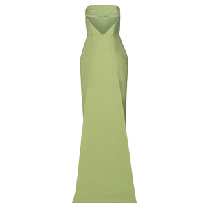 Elizabeth Dress in Leaf Brocade
