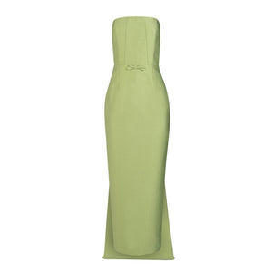 Elizabeth Dress in Leaf Brocade