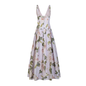 Nicolette Dress in Lavender Rose Taffeta