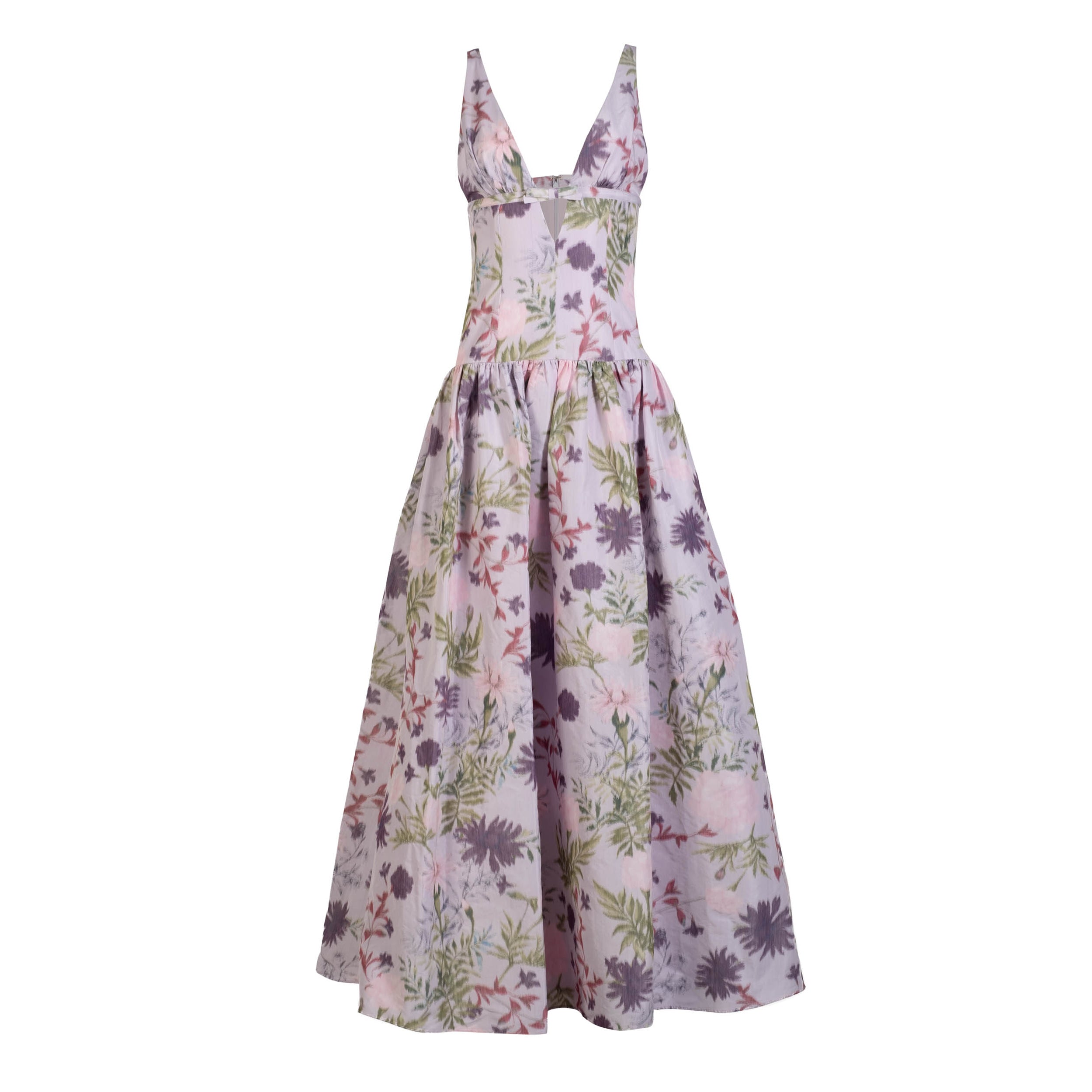 Nicolette Dress in Orchid Posy Taffeta