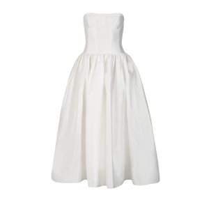 Magnolia Dress in Ivory Mikado