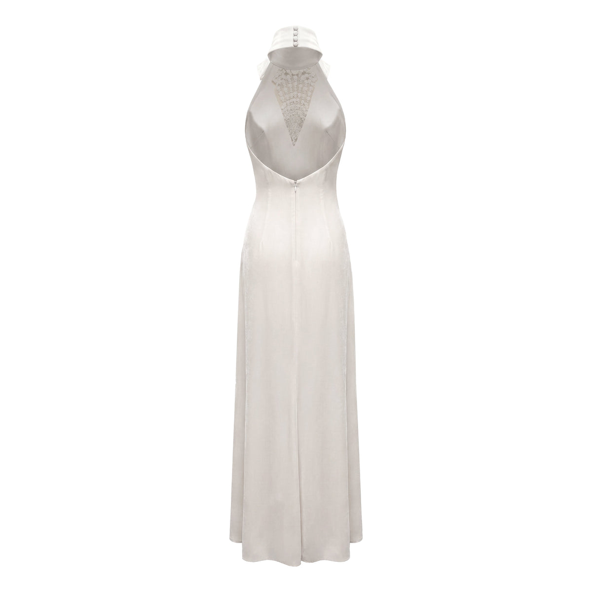Reece Dress in Ivory Velvet with Embellishment