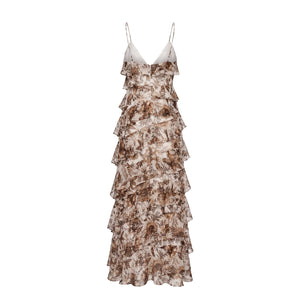 Araminta Dress in Hickory Jacobean Floral