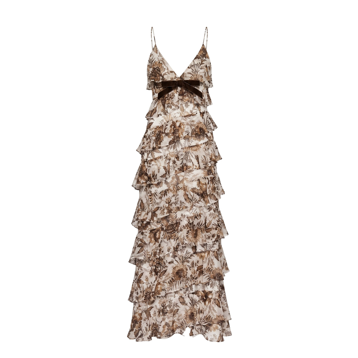 Araminta Dress in Hickory Jacobean Floral