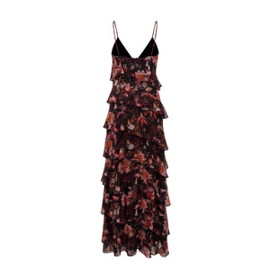 Araminta Dress in Scarlet Jacobean Floral