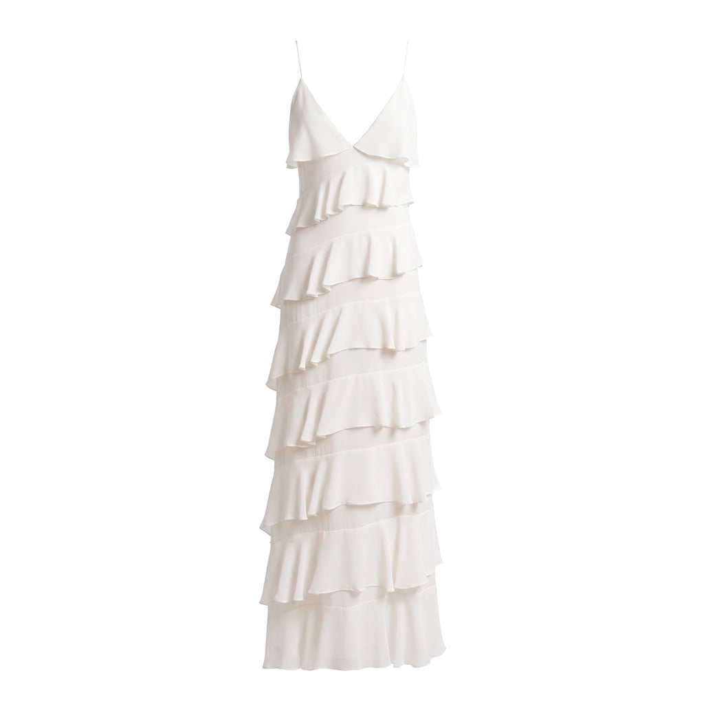 Araminta Dress in Ivory Double Georgette