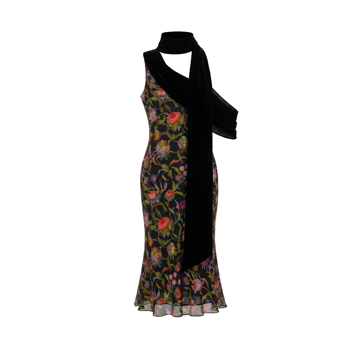Holland Dress in Rainbow Thistle Silk Chiffon