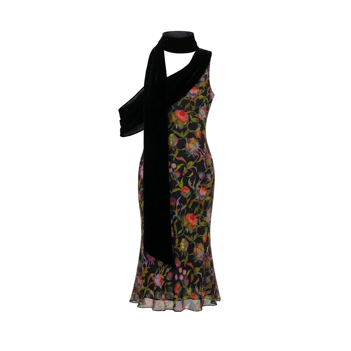 Holland Dress in Rainbow Thistle Silk Chiffon