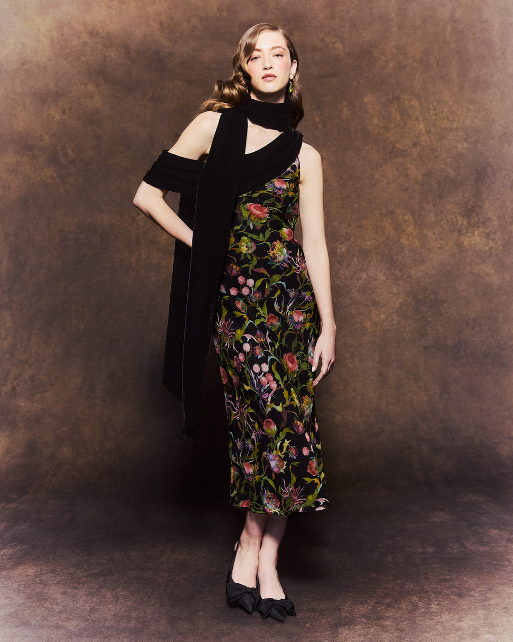 Holland Dress in Rainbow Thistle Silk Chiffon