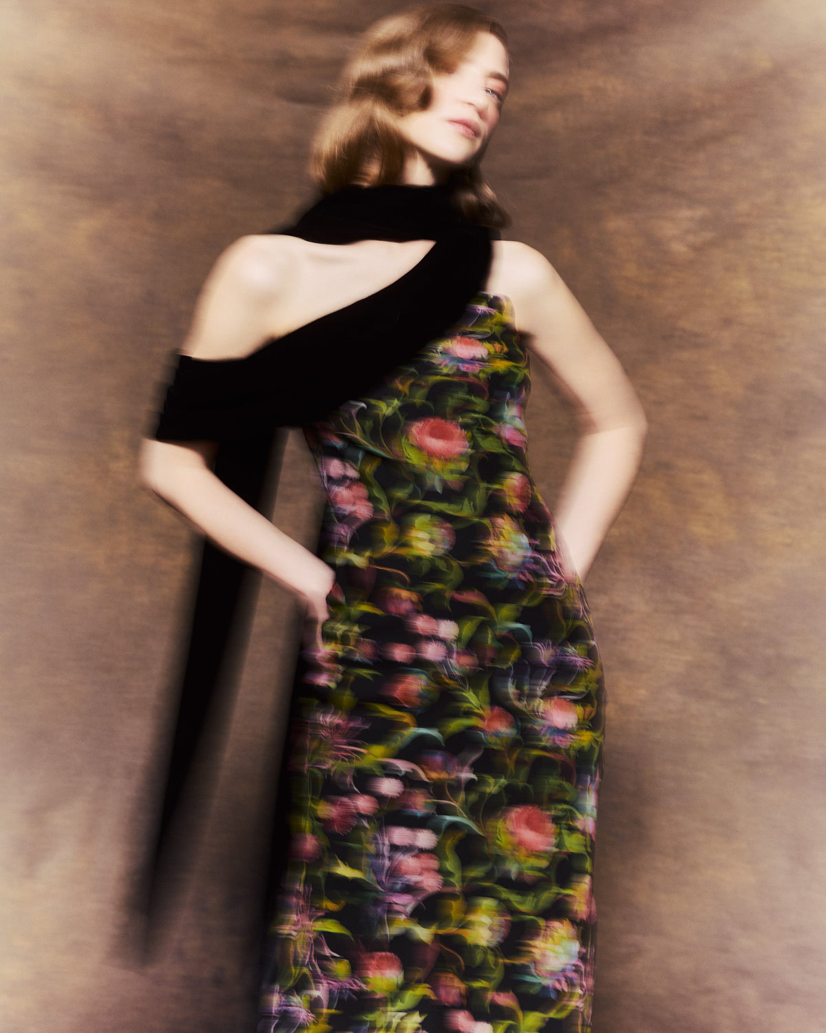 Holland Dress in Rainbow Thistle Silk Chiffon