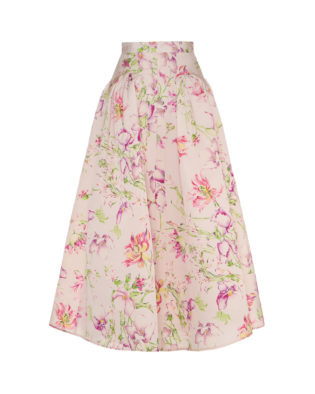 Clementine Skirt in Quartz Bloom Silk Faille
