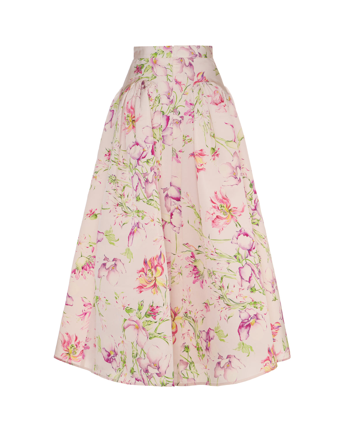 Clementine Skirt in Quartz Bloom Silk Faille