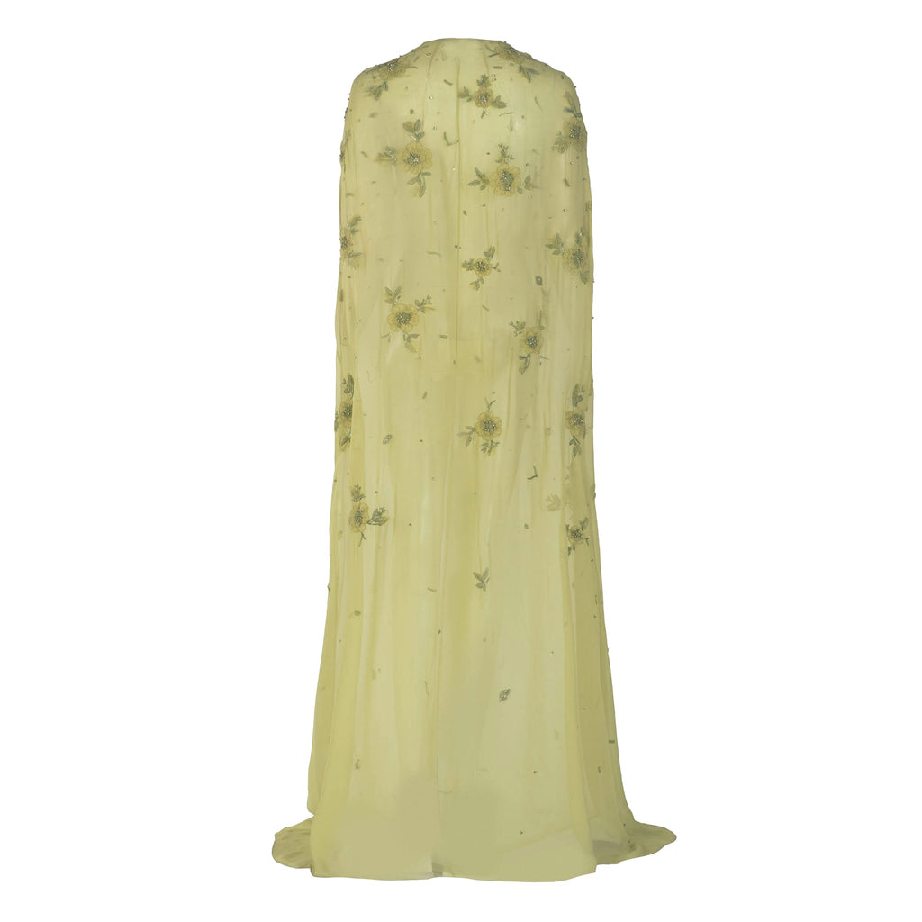 Anne Cape in Tarragon with Wildflower Clusters