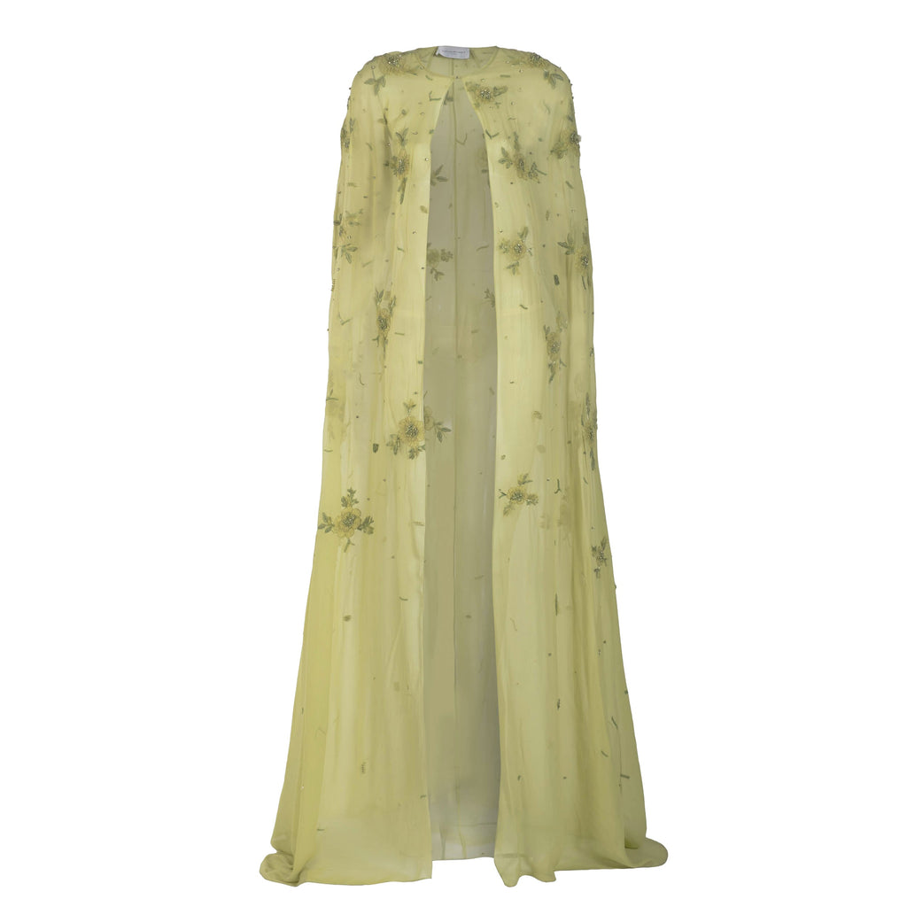 Anne Cape in Tarragon with Wildflower Clusters